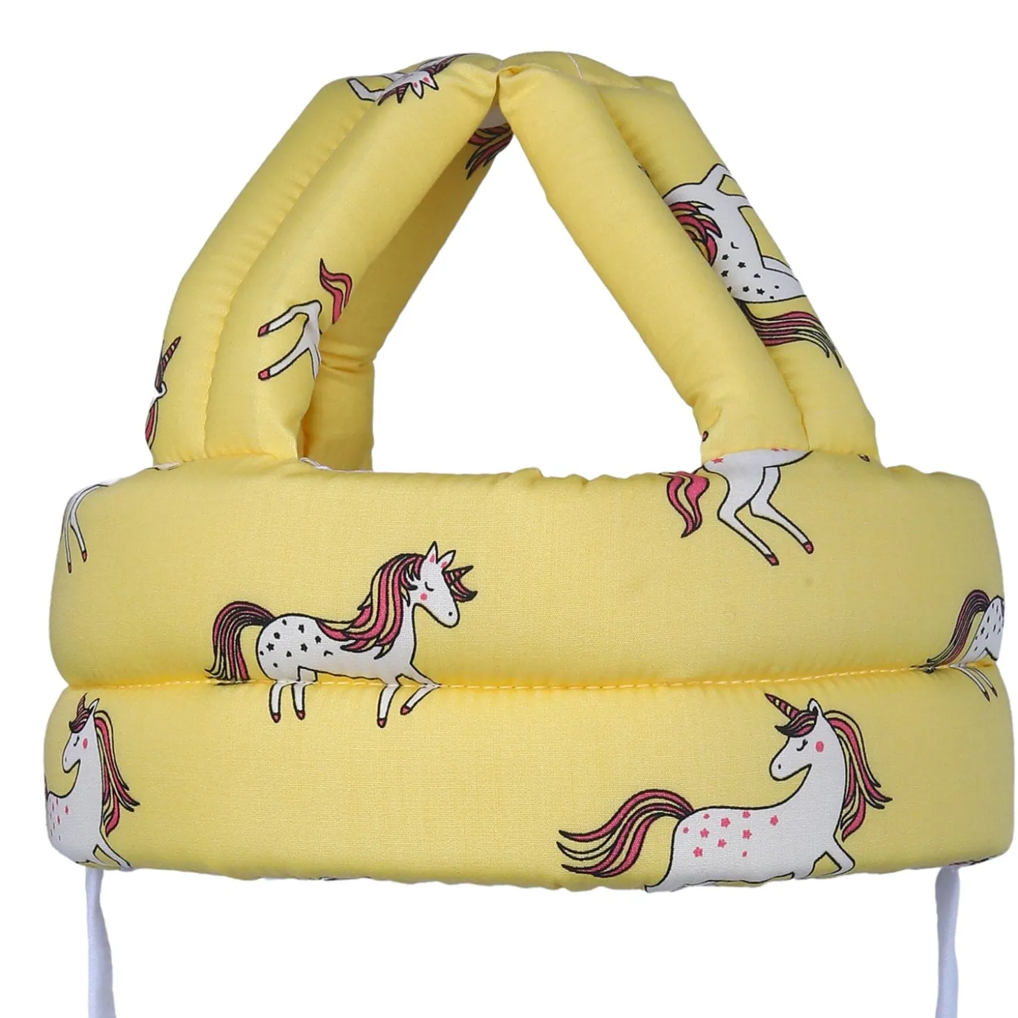 Baby Moo Unicorn Head Protection Adjustable Cushioned Safety Helmet - Yellow
