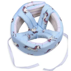 Baby Moo Unicorn Head Protection Adjustable Cushioned Safety Helmet - Blue