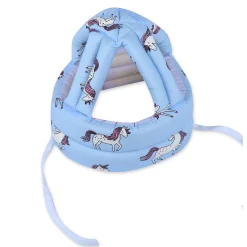 Baby Moo Unicorn Head Protection Adjustable Cushioned Safety Helmet - Blue