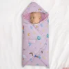 Baby Moo Unicorn Premium Quilted Hood Wrapper - Pink