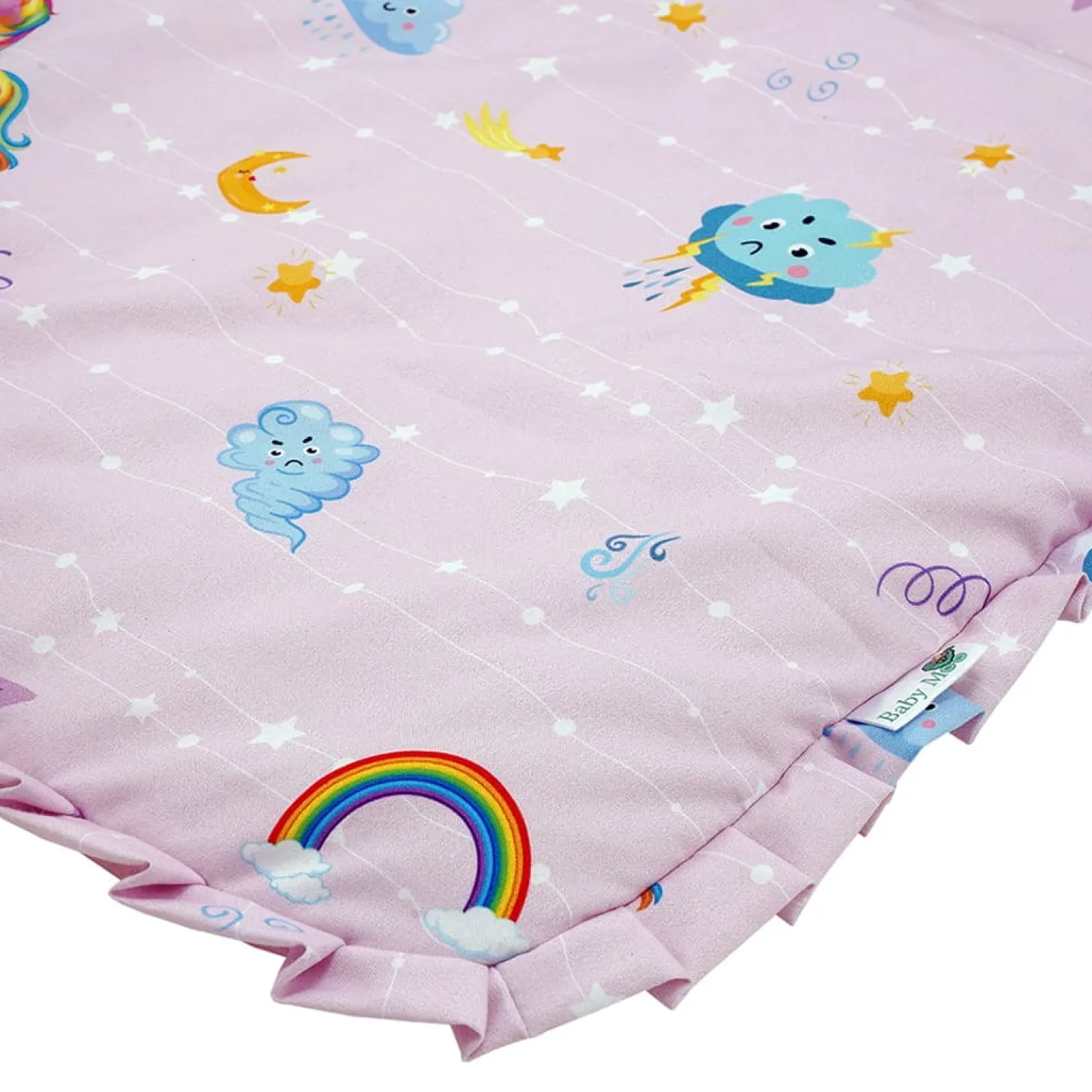 Baby Moo Unicorn Premium Quilted Hood Wrapper - Pink