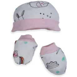 Baby Moo Unicorn Rainbow Infant Essentials 5 pcs Romper Gift Set - Pink