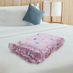 Baby Moo Unicorn Soft Frill Large Duvet Quilt - Pink