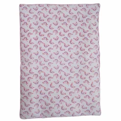 Baby Moo Unicorn Soft Velvet U Pillow, 2 Side Bolsters Mattress Set - Pink