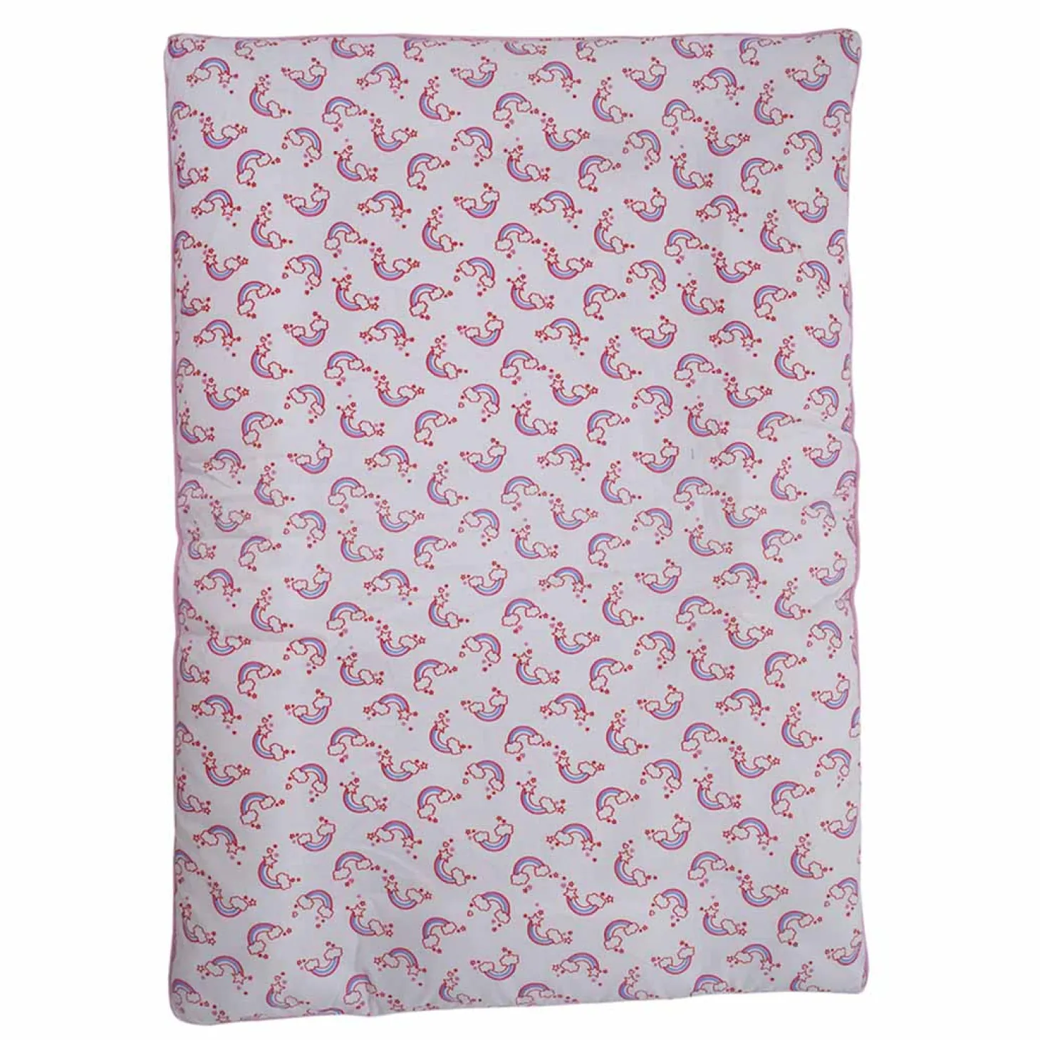 Baby Moo Unicorn Soft Velvet U Pillow, 2 Side Bolsters Mattress Set - Pink