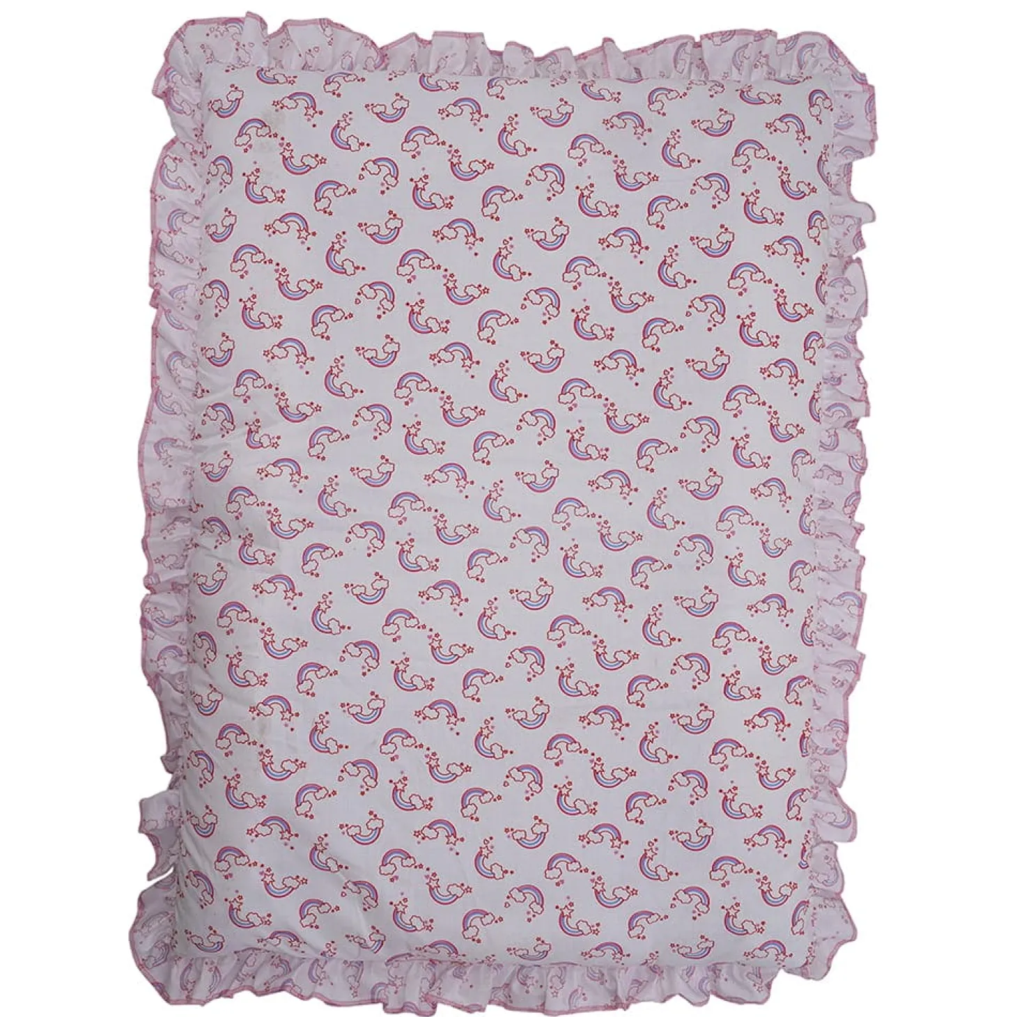 Baby Moo Unicorn Soft Velvet U Pillow, Side Bolsters 5 Pcs Mattress And Blanket Set - Pink