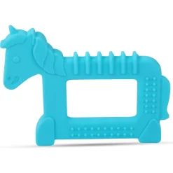 Baby Moo Unicorn Soothing Silicon Teether BPA And Toxin Free - Blue