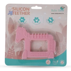 Baby Moo Unicorn Soothing Silicon Teether BPA And Toxin Free - Pink