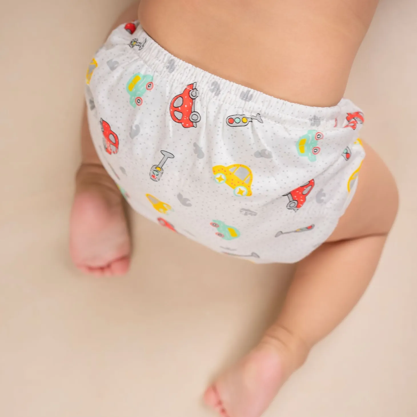 Baby Moo Vehicle Reusable Cloth Training Diaper Panty - Multicolour