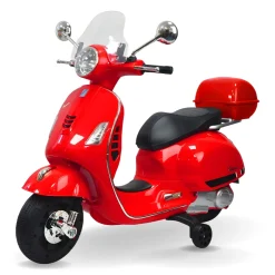 Baby Moo Vespa Rechargeable Battery Operated Bike With Music & Light Without Remote - Red