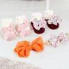Baby Moo Vibrant Infant Girl 4-Piece Gift Hairband And Socks Set - Pink