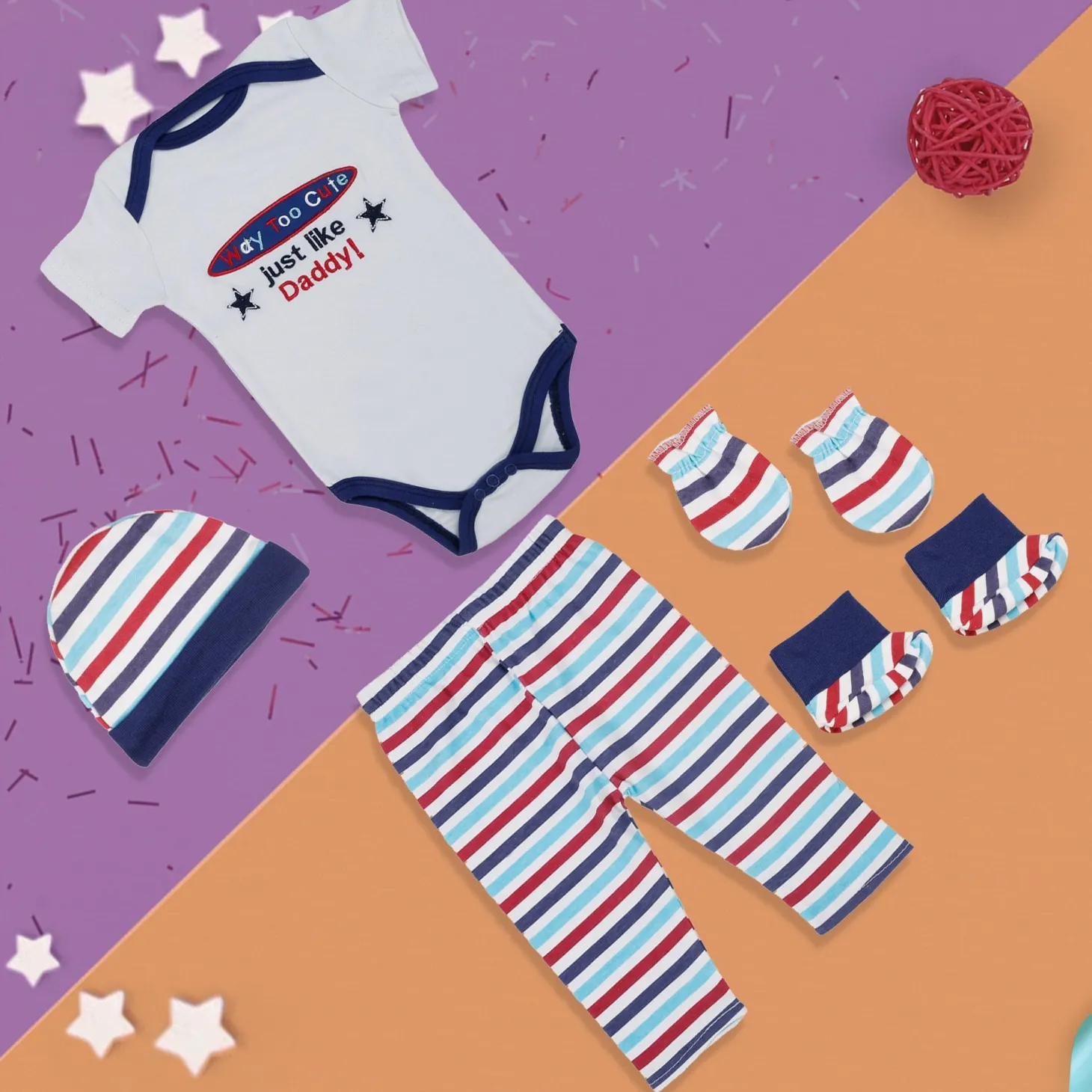 Baby Moo Way Too Cute Blue 5 Pcs Gift Set