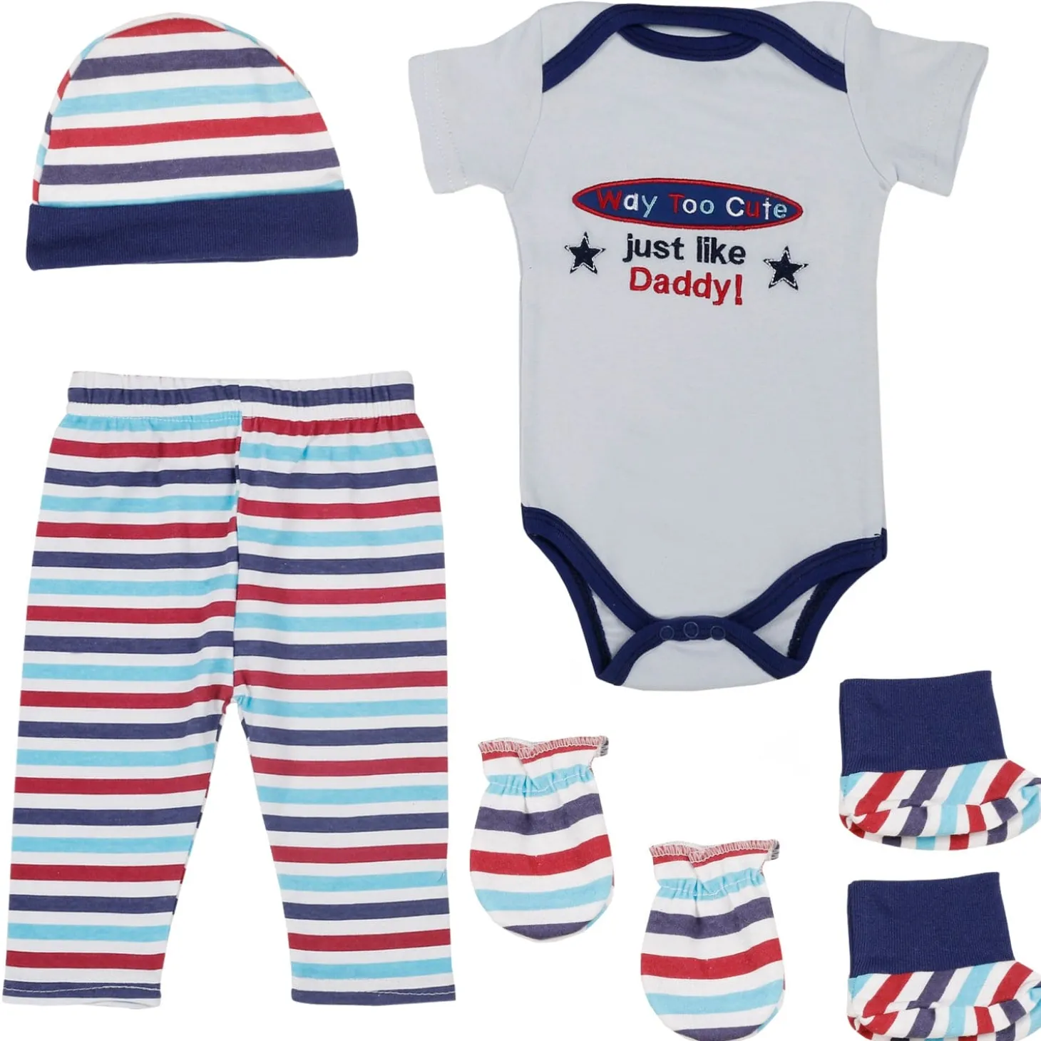 Baby Moo Way Too Cute Blue 5 Pcs Gift Set