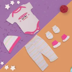 Baby Moo Way Too Cute Pink 5 Pcs Gift Set