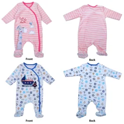 Baby Moo Welcome Baby Twins 11 Pcs Luxury Gift Hamper For Girl And Boy Pink And Blue - 0-9M Sizes Available