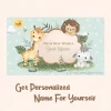 Baby Moo Welcome to Jungle 40 Gift Card Pack Personalised Wish Tags - Mint Green