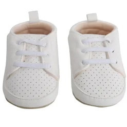 Baby Moo White Lace Up Booties