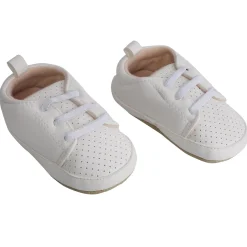 Baby Moo White Lace Up Booties