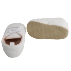 Baby Moo White Lace Up Booties