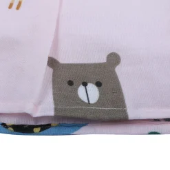 Baby Moo Wild Animals Flutter Sleeves Muslin Dress - Pink
