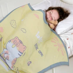 Baby Moo Wild Tiger All Season Medium Muslin Blanket - Yellow