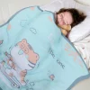 Baby Moo Wild Tiger All Season Medium Muslin Blanket - Mint Green