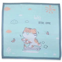 Baby Moo Wild Tiger All Season Medium Muslin Blanket - Mint Green