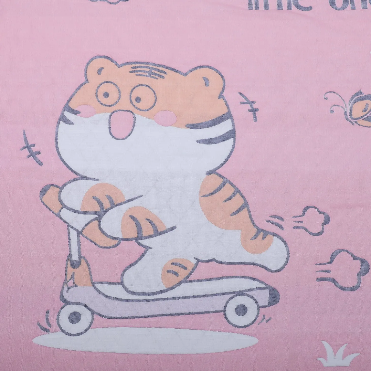 Baby Moo Wild Tiger All Season Medium Muslin Blanket - Pink