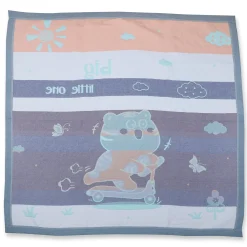 Baby Moo Wild Tiger All Season Medium Muslin Blanket - Mint Green