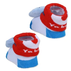 Baby Moo Winking Star Cotton Anti-Skid 3D Socks - Red
