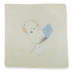 Baby Moo Workaholic Bear 100 % Cotton Wrapper - Yellow