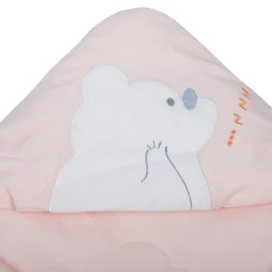 Baby Moo Workaholic Bear 100 % Cotton Wrapper - Pink