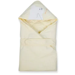 Baby Moo Workaholic Bear 100 % Cotton Wrapper - Yellow