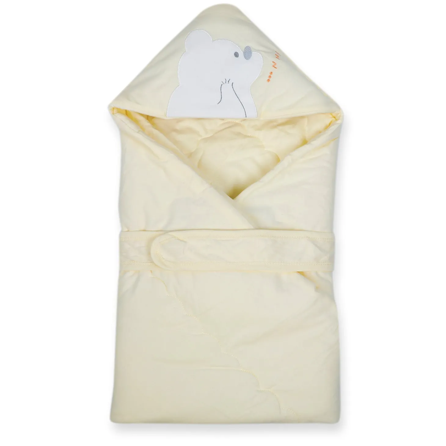 Baby Moo Workaholic Bear 100 % Cotton Wrapper - Yellow