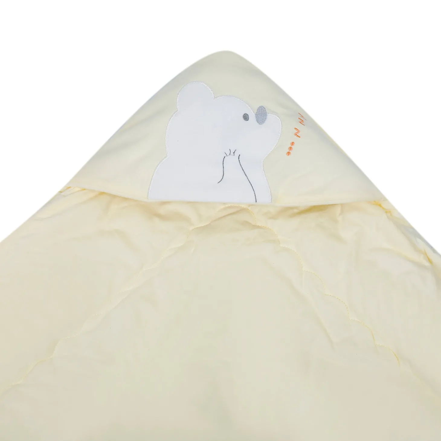 Baby Moo Workaholic Bear 100 % Cotton Wrapper - Yellow
