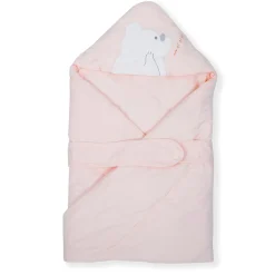 Baby Moo Workaholic Bear 100 % Cotton Wrapper - Pink