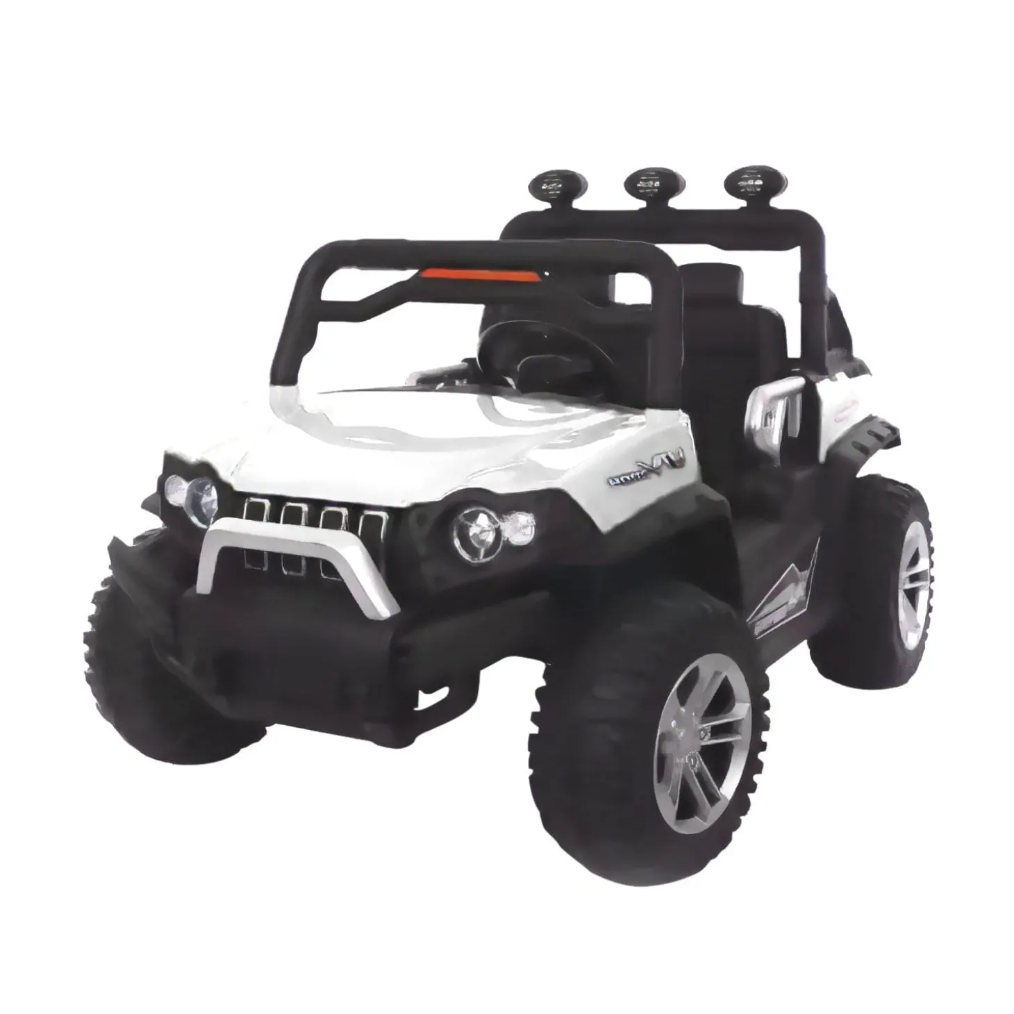 Baby Moo Wrangler 4X4 Battery Operated Electric Ride On Jeep With Rechargeable 12V Battery, Remote Control - White