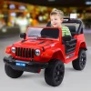 Baby Moo 4X4 Battery Operated Electric Ride On Jeep With Rechargeable 12V Battery, Remote Control Double Seat - Red