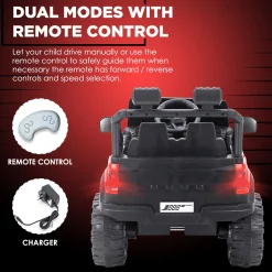 Baby Moo 4X4 Mercedes Benz Electric Ride-On Car for Kids | Rechargeable Battery | Bluetooth Remote Control | USB MP3 Player | Double Seat | Age 2-6 - Red