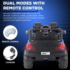 Baby Moo 4X4 Mercedes Benz Electric Ride-On Car for Kids | Rechargeable Battery | Bluetooth Remote Control | USB MP3 Player | Double Seat | Age 2-6 - Blue