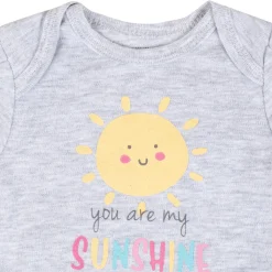 Baby Moo You Are My Sunshine Gift Set 3 Piece With Bodysuit, Tutu Skirt And Headband - Grey, Blue