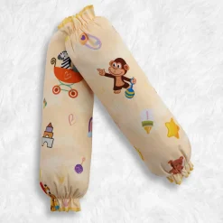 Baby Moo Zebra And Monkey 2 Pcs Velvet Large Bolster Set - Yellow