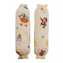 Baby Moo Zebra And Monkey 2 Pcs Velvet Large Bolster Set - Yellow