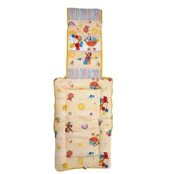 Baby Moo Zebra in Pram Premium Carry Nest Velvet With Hosiery Lining Sleeping Bag - Yellow
