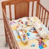 Baby Moo Zebra in Pram Soft Velvet U Pillow, 2 Side Bolsters Mattress Set - Yellow