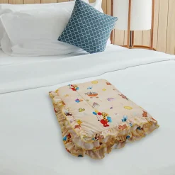 Baby Moo Zebra in Pram Soft Frill Large Duvet Quilt - Yellow
