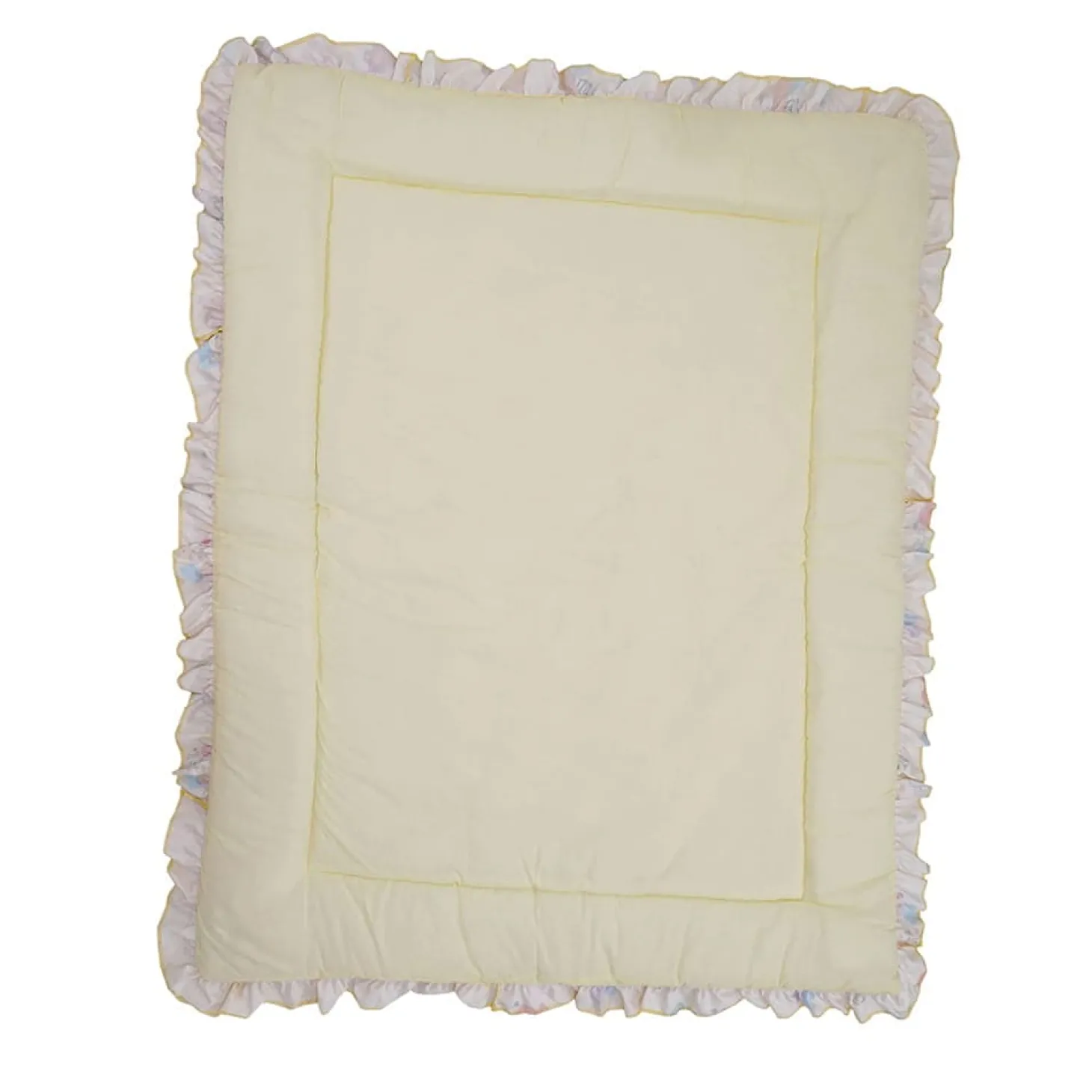 Baby Moo Zebra in Pram Soft Frill Large Duvet Quilt - Yellow