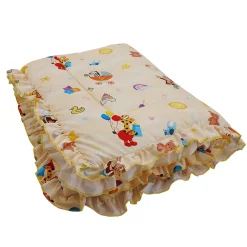 Baby Moo Zebra in Pram Soft Frill Large Duvet Quilt - Yellow