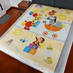 Baby Moo Zebra in Pram Velvet And Fur XL Blanket - Yellow