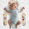 Baby Moo Zebra in Pram Velvet Side Bolster And U Shape Matching Pillow Set - Yellow
